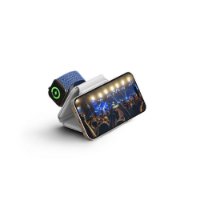Bežični punjač KSIX BXCQI153N1B MagSafe, 15W, Qi, do 3 uređaja, sklopljivi, bijeli