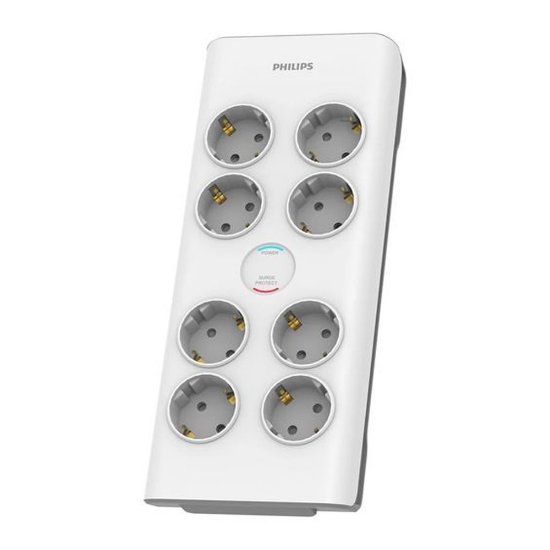 Prenaponska zaštita PHILIPS Surge Basic, 8x EU, 2M