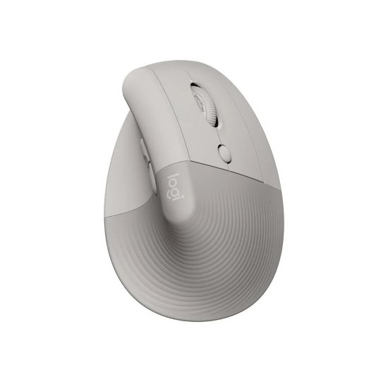 Miš LOGITECH Lift Vertical Ergonomic, optički, bežični, USB, sivi