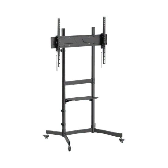 Podni stalak za TV SBOX FS-403, 55"- 100", 70 kg, mobilni, crni