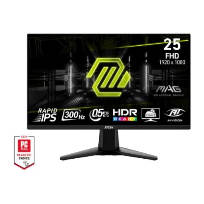 Gaming monitor 25" MSI MAG 255XF, FHD, IPS, 300Hz, 1ms, 250cd/m2, crni