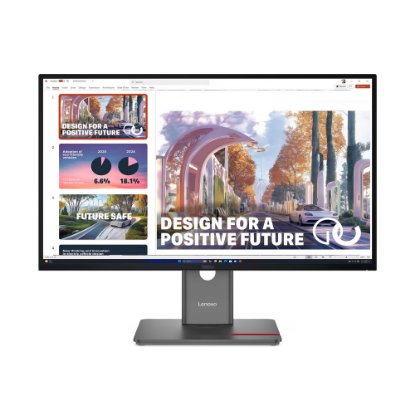 Monitor 27" LENOVO ThinkVision P27QD-40, 64B3GAT2EU, QHD, IPS, 350 cd/m2, 4 ms, 120 Hz, DisplayPort, HDMI USB-C, pivot, crni