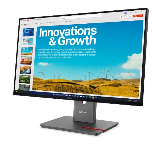 Monitor 24" LENOVO ThinkVision P24QD-40, 64B1GAT1EU, QHD, IPS, 300 cd/m2, 4 ms, 120 Hz, DisplayPort, HDMI USB-C, pivot, crni
