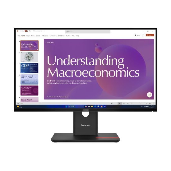 Monitor 23,8" LENOVO ThinkVision T24D-40, 64B9GAT1EU, FHD, IPS, 250cd/m2, 4ms, 120Hz, DisplayPort, HDMI USB-C, pivot, zvučnici, crni
