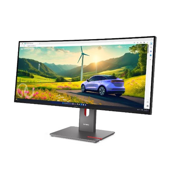 Monitor 34" LENOVO ThinkVision P34WD-40, 64ADGAT1EU, WQHD, IPS, 350cd/m2, 120Hz, 4ms, DisplayPort, HDMI, USB-C, pivot, zvučnici, zakrivljeni, crni