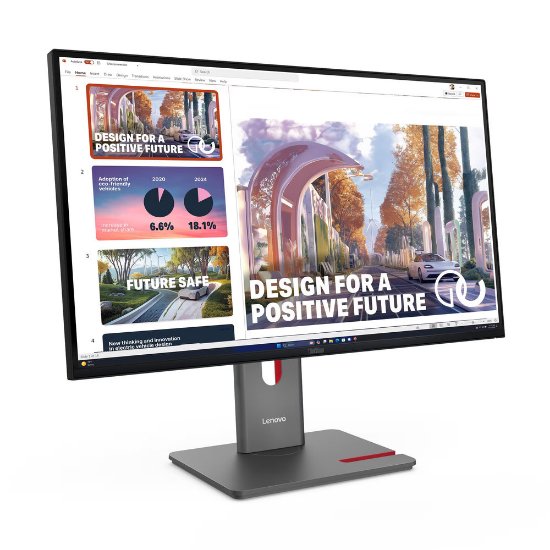 Monitor 27" LENOVO ThinkVision P27QD-40, 64B3GAT2EU, QHD, IPS, 350 cd/m2, 4 ms, 120 Hz, DisplayPort, HDMI USB-C, pivot, crni