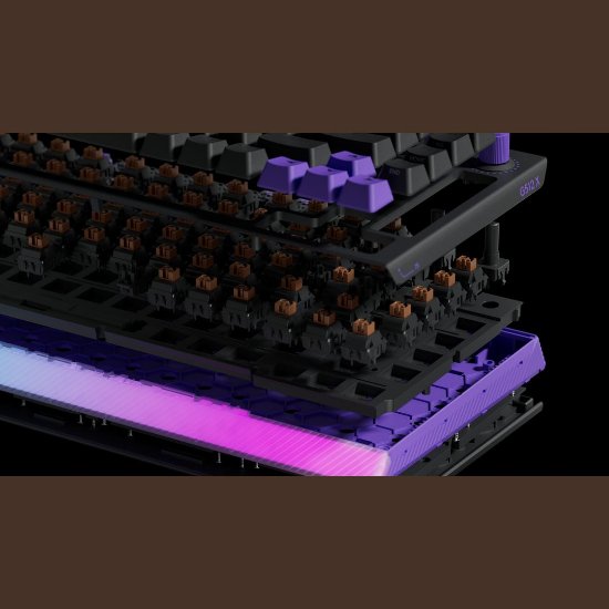 Tipkovnica LOGITECH Gaming G512 X 75, linear switch, RGB, mehanička, US Layout, USB, crna