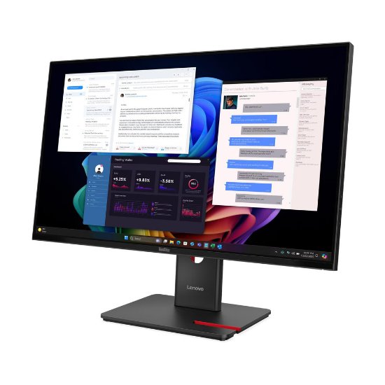Monitor 27" LENOVO ThinkVision T27UD-40, 64AFGAT2EU, UHD, IPS, 350 cd/m2, 4 ms, 60 Hz, DisplayPort, HDMI, USB-C, pivot, crni