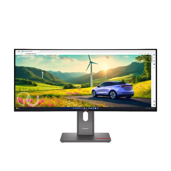 Monitor 34" LENOVO ThinkVision P34WD-40, 64ADGAT1EU, WQHD, IPS, 350cd/m2, 120Hz, 4ms, DisplayPort, HDMI, USB-C, pivot, zvučnici, zakrivljeni, crni