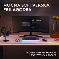 Tipkovnica LOGITECH Gaming G512 X 75, tactile switch, RGB, mehanička, US Layout, USB, crna