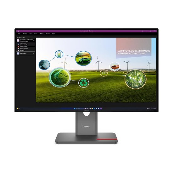 Monitor 27" LENOVO ThinkVision P27Q-40, 64A7GAT6EU, QHD, IPS, 350 cd/m2, 4ms, 120Hz, DisplayPort, HDMI USB-C, pivot, crni