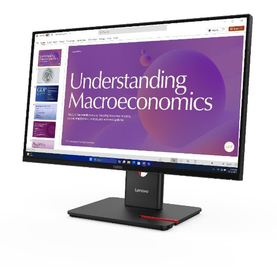 Monitor 23,8" LENOVO ThinkVision T24D-40, 64B9GAT1EU, FHD, IPS, 250cd/m2, 4ms, 120Hz, DisplayPort, HDMI USB-C, pivot, zvučnici, crni