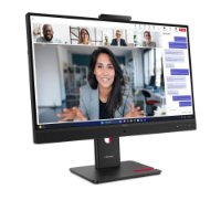 Monitor 27" LENOVO ThinkVision T27QD-4V, 64B8UAT1EU, QHD, IPS, 350 cd/m2, 4 ms, 120 Hz, DisplayPort, HDMI USB-C, pivot, kamera, zvučnici, crni