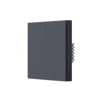 Pametni dupli zidni prekidač AQARA Smart Wall Switch H1, s neutralnim vodom, sivi