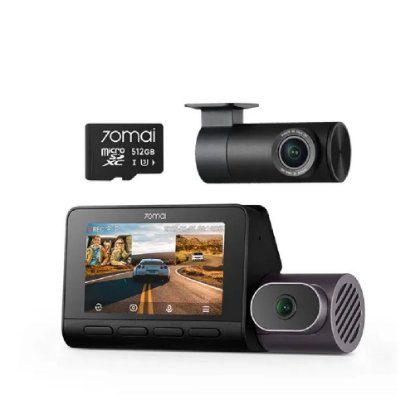 Auto kamera 70MAI T800, SD 512GB, 4K, crna + RC41 Premium set