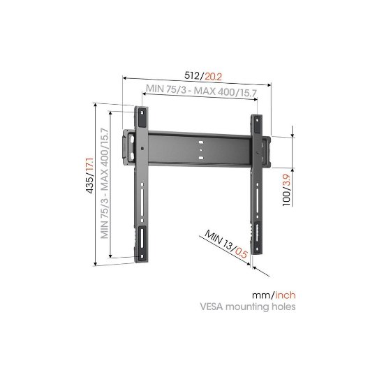 Nosač zidni za TV VOGEL'S TVM5505 ELITE, 32"-77", fiksni, do 75kg