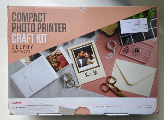 RABLJENI - Termalni pisač za fotografije CANON Selphy QX10 Craft Kit, bijeli