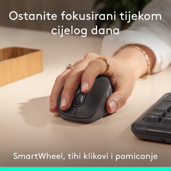 Miš Logitech M850 L, bežični miš, crni