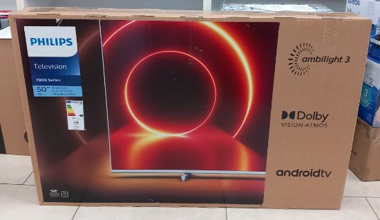 RABLJENI - LED TV 50" PHILIPS 50PUS7956/12, Android TV, 4K UHD, DVB-T2/C/S2, HDMI, Wi-Fi, USB, energetski razred G