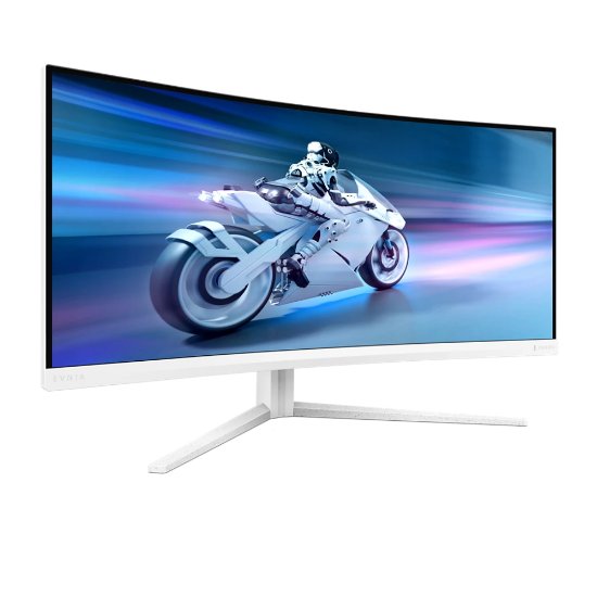 Gaming monitor 34" PHILIPS 34M2C5501A, UWQHD, VA, 180Hz, 1ms, 300cd/m2, FreeSync, zakrivljeni, zvučnici, bijeli
