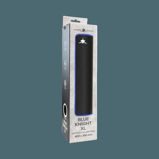 Podloga za miš WHITE SHARK GMP-2503 BLUE KNIGHT XL, 800x350, crno/plava