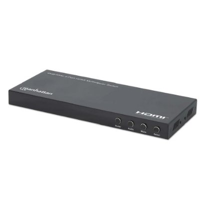 Razdjelnik MANHATTAN, 4x HDMI in, 1x HDMI out, 4-port, 4K@30Hz, multiviewer switch, crni