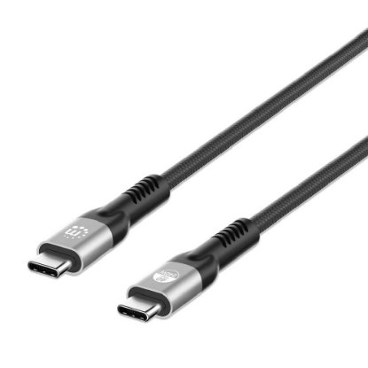 Kabel MANHATTAN, USB-C (M)–USB-C (M), 40 Gbps, 8K, crna, 2m