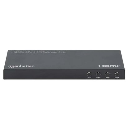 Razdjelnik MANHATTAN, 4x HDMI in, 1x HDMI out, 4-port, 4K@30Hz, multiviewer switch, crni