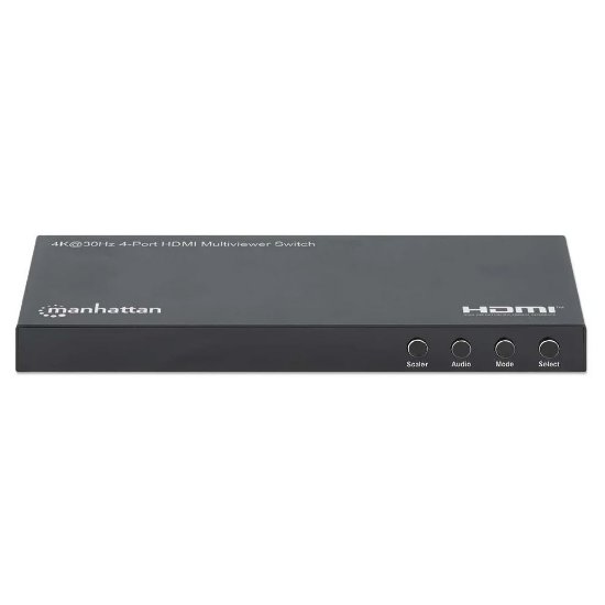Razdjelnik MANHATTAN, 4x HDMI in, 1x HDMI out, 4-port, 4K@30Hz, multiviewer switch, crni