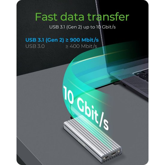 Eksterno kućište ICY BOX IB-1817Ma-C31, M.2 NVMe SSD, USB-C, srebrno