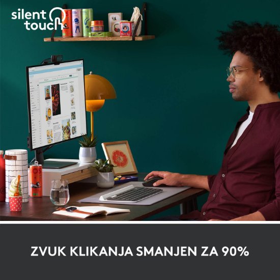Miš LOGITECH M650, bežični, optički, 4000dpi, USB, BT, crni