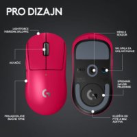 Miš LOGITECH Pro X Superlight 2, bežični, optički, 32000dpi, rozi, USB