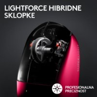 Miš LOGITECH Pro X Superlight 2, bežični, optički, 32000dpi, rozi, USB