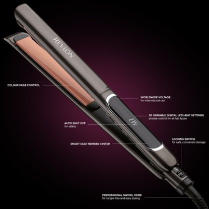 Pegla za kosu REVLON SSCS, LCD, 30 digitalnih postavki