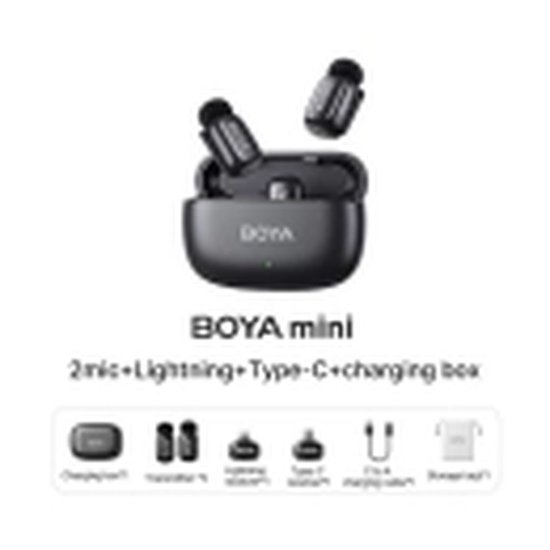 Mikrofon BOYA mini-12 (2 TX + 1 RX), bežični, USB C, crni