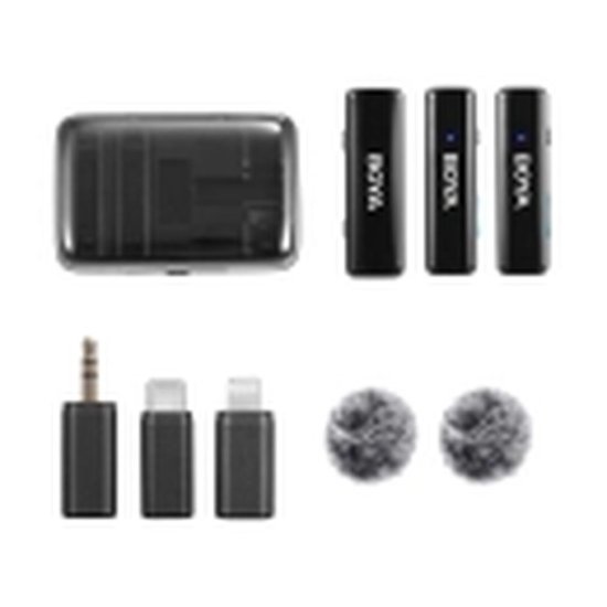 Mikrofon BOYA Boyalink (2 TX + 1 RX + Charging Case), bežični, USB C, crni