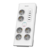 Prenaponska zaštita PHILIPS Surge Basic, 6x EU, 4x USB-A, USB-C