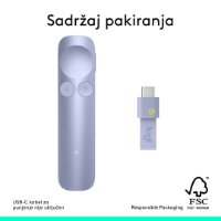 Prezenter LOGITECH Spotlight 2, laser, bežični, ljubičasti