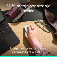 Miš LOGITECH Mobi Fold, bežični, bijeli