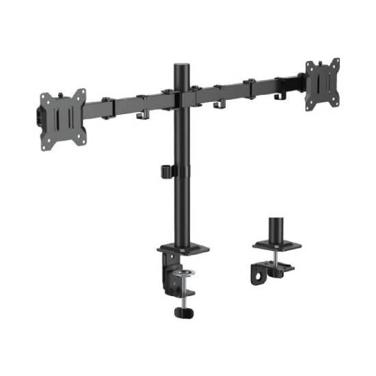 Stalak za monitor SBOX LCD-352/2-3, stolni, do 32", za 2 monitora, crni
