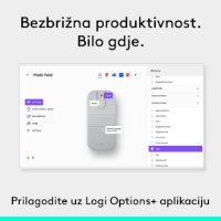 Miš LOGITECH Mobi Fold, bežični, bijeli