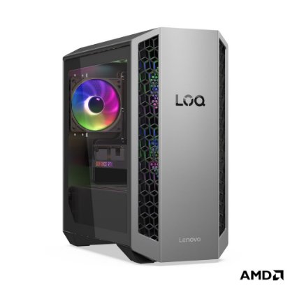 Računalo LENOVO LOQ Tower 91DF008HSC / Ryzen 7 8745HX, 32GB, 1TB SSD, nVidia GeForce RTX 5060, WiFi, bez OS, sivo