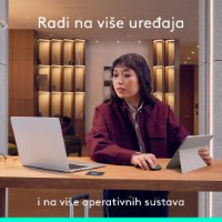 Miš LOGITECH Mobi Fold, bežični, bijeli