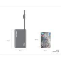 Mobilni USB MAXMOBILE Power Bank T205ALP, 45W, 20000mAh, 2xUSB-C, sivi