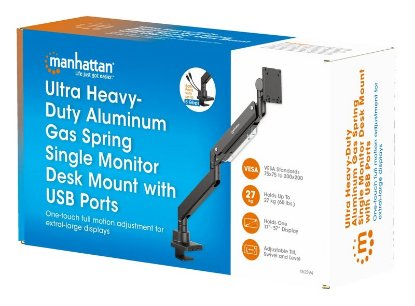 Stalak za monitor MANHATTAN 462594, za jedan monitor, stolni, 17" do 57", crni