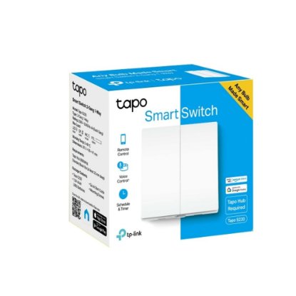 Pametni dupli zidni prekidač TP-LINK Tapo S220, bijeli