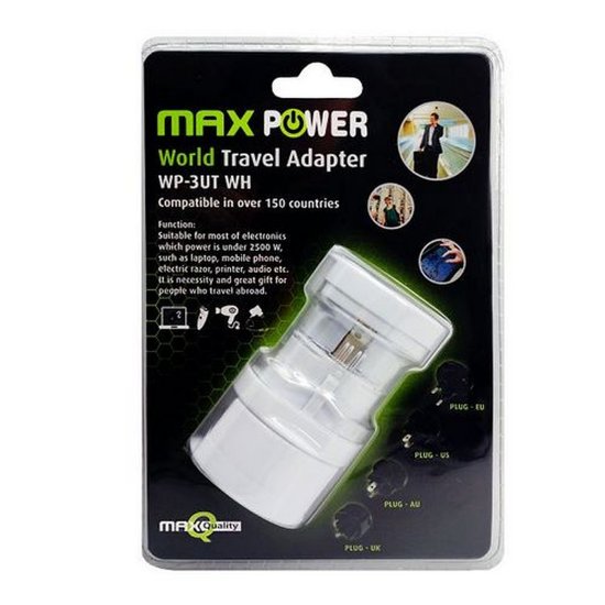 Putni adapter MAXPOWER WP-3UT WH, bijeli