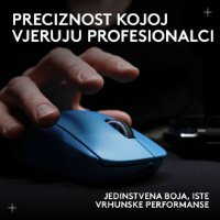 Miš LOGITECH Pro X Superlight 2, bežični, optički, 32000dpi, plavi, USB