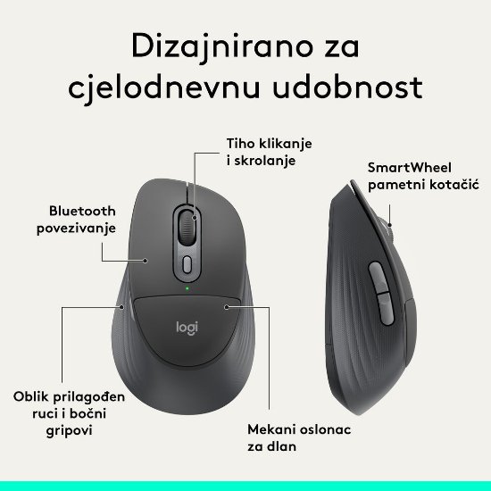 Tipkovnica + miš LOGITECH Signature Comfort Plus MK880, crni