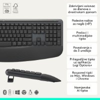 Tipkovnica + miš LOGITECH Signature Comfort Plus MK880, crni